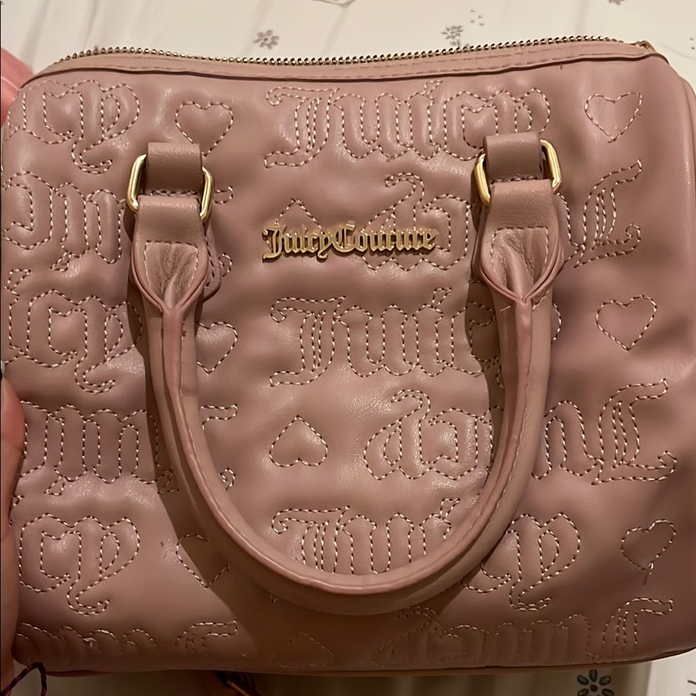 Juicy Couture Pink Embossed Satchel Bag